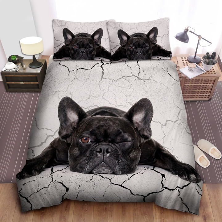 French Bulldog Sleeping Bedding Set Bed Sheets Spread  Duvet Cover Bedding Sets
