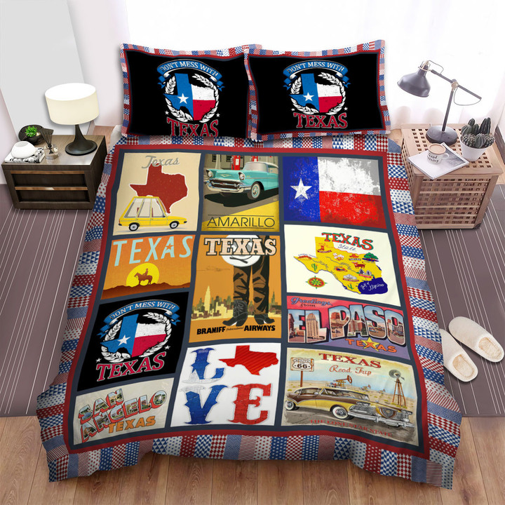 Don't Mess With Texas Bed Sheets Spread Duvet Cover Bedding Sets