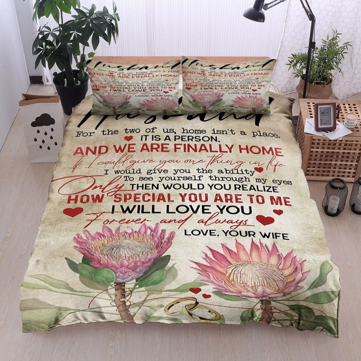 Personalized To My Husband Protea From Wife How Special You Are To Me  Bed Sheets Spread  Duvet Cover Bedding Sets