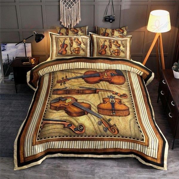 Violin Bedding Set Bed Sheets Spread  Duvet Cover Bedding Sets