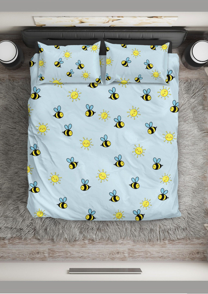 Bee Little Cute Sun  Bed Sheets Spread  Duvet Cover Bedding Sets