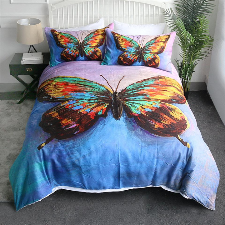 Butterfly Painting Bed Sheets Duvet Cover Bedding Sets