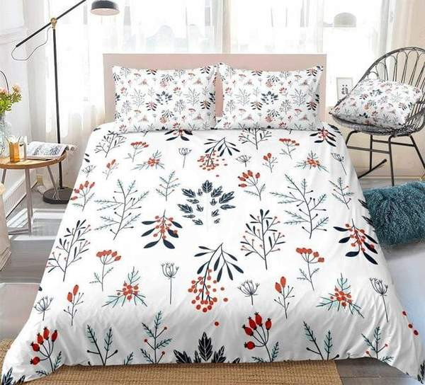 Winter Botanical Branches  Bed Sheets Spread  Duvet Cover Bedding Sets