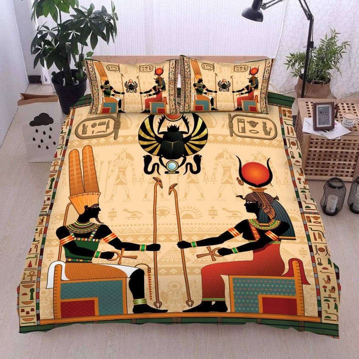 Ancient Egyptian Gods Khepri Duvet Cover Bedding Set