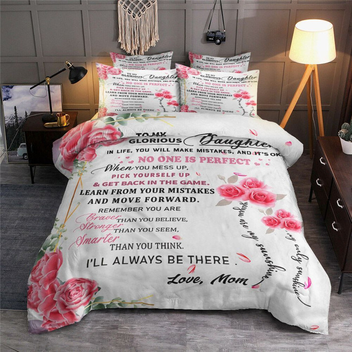Personalized To My Glorious Daughter From Mom I'll Always Be There  Bed Sheets Spread  Duvet Cover Bedding Sets