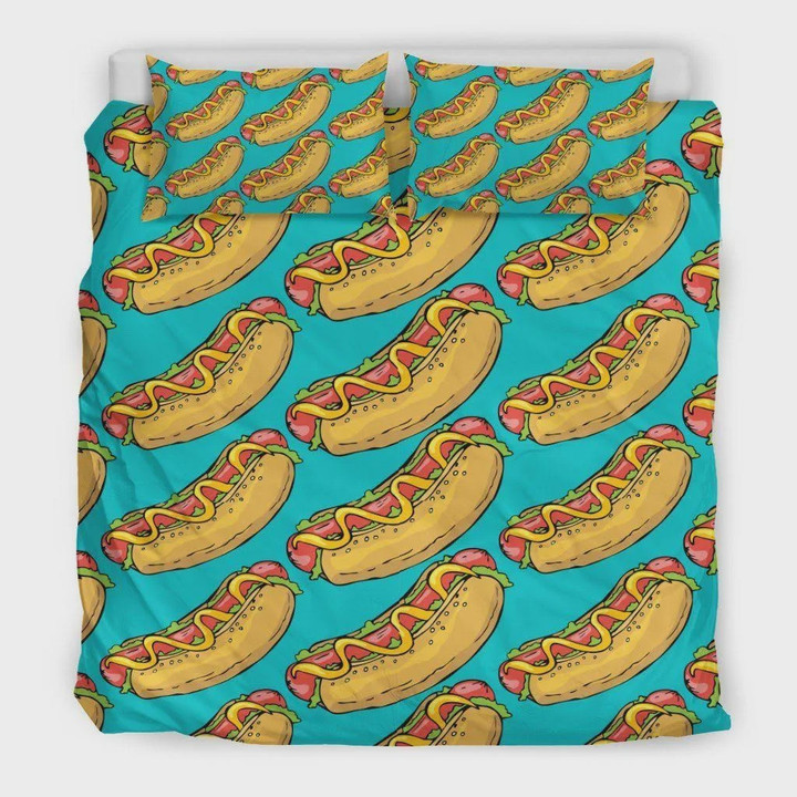 Hot Dog Bedding Set Style 2 (Duvet Cover & Pillow Cases)