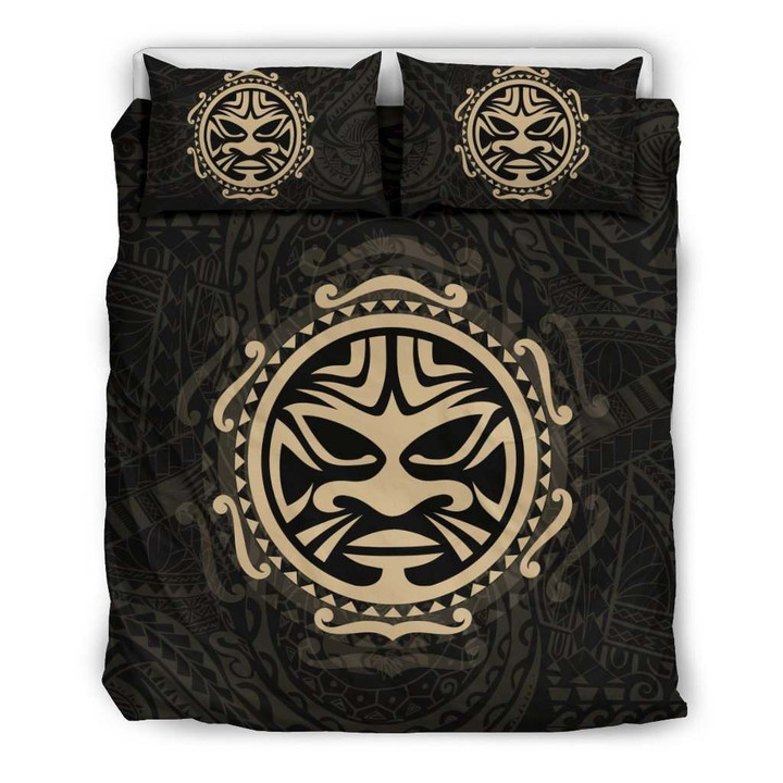 Polynesian Face  Bed Sheets Spread  Duvet Cover Bedding Sets