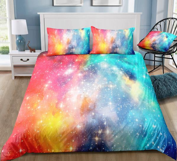 Colorful Universe  Bed Sheets Spread  Duvet Cover Bedding Sets