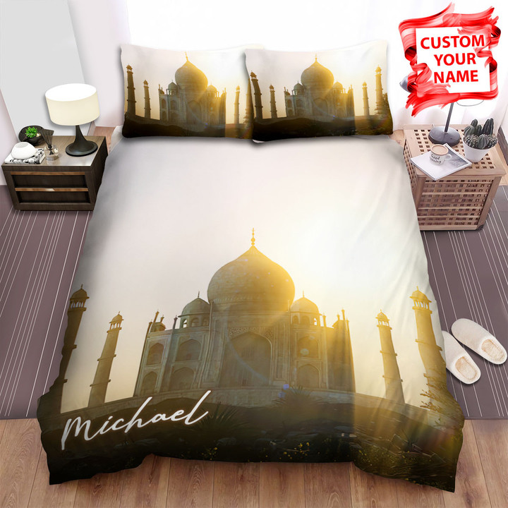 Personalized Taj Mahal Sun Rise Backlighted Bed Sheets Spread  Duvet Cover Bedding Sets