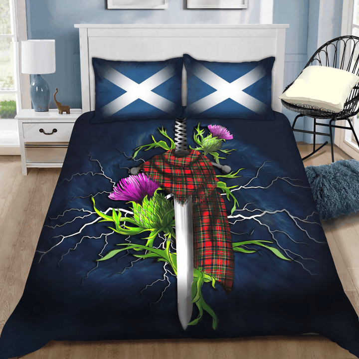 Scotland Sword Tartan Duvet Cover Bedding Set