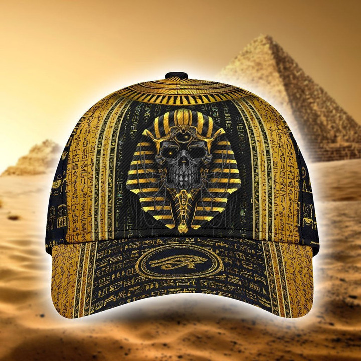 Egypt Skull 3D Cap & Hat, Classic Cap, 3D Baseball Cap
