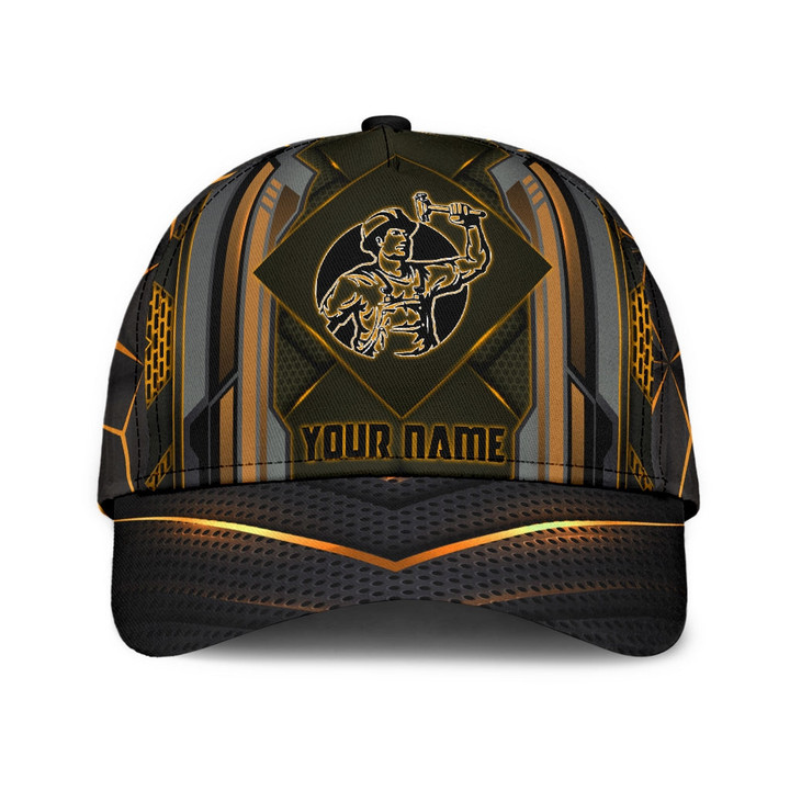 Custom Name Ironworker 3D Cap & Hat, 3D Baseball Cap, Classic Cap
