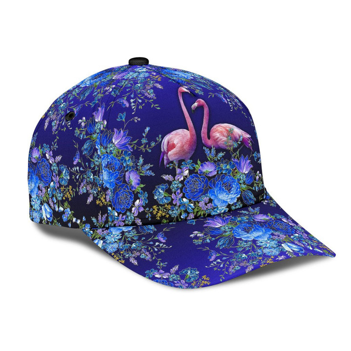 Pink Flamingo Blue 3D Cap & Hat, Classic Cap, 3D Baseball Cap