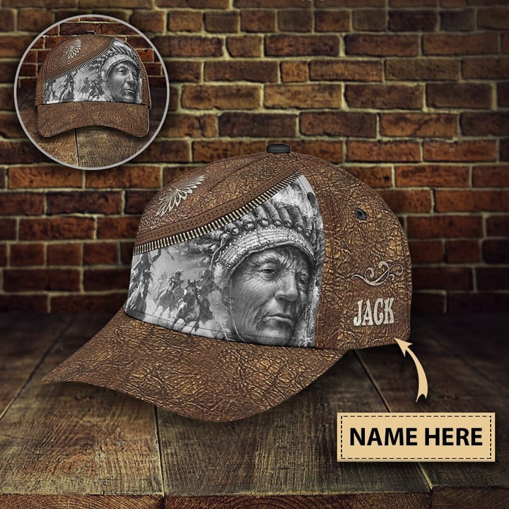 Personalized Name Native American 3D Cap & Hat, Classic Cap, 3D Baseball Cap