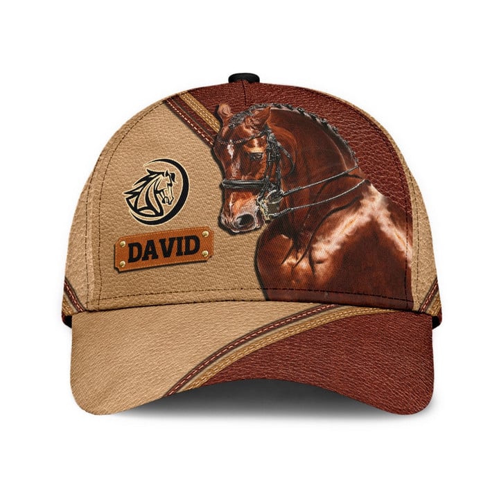 Personalized Name Love Horse 3D Cap & Hat, 3D Baseball Cap, Classic Cap