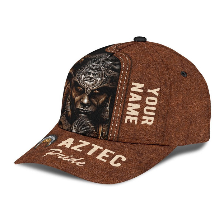Personalized Name Aztec Warior Mexican 3D Cap & Hat, 3D Baseball Cap, Classic Cap
