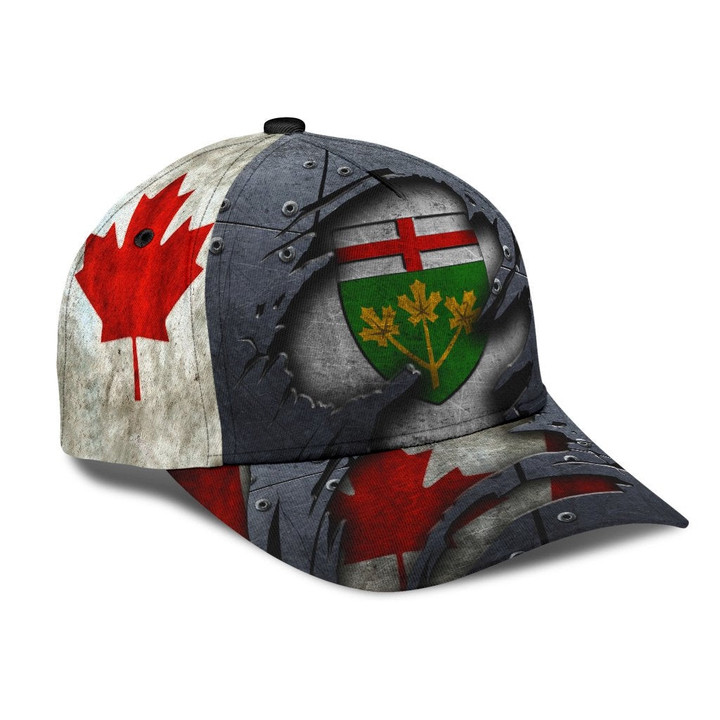 Canadian Ontario 3D Cap & Hat, Classic Cap, 3D Baseball Cap