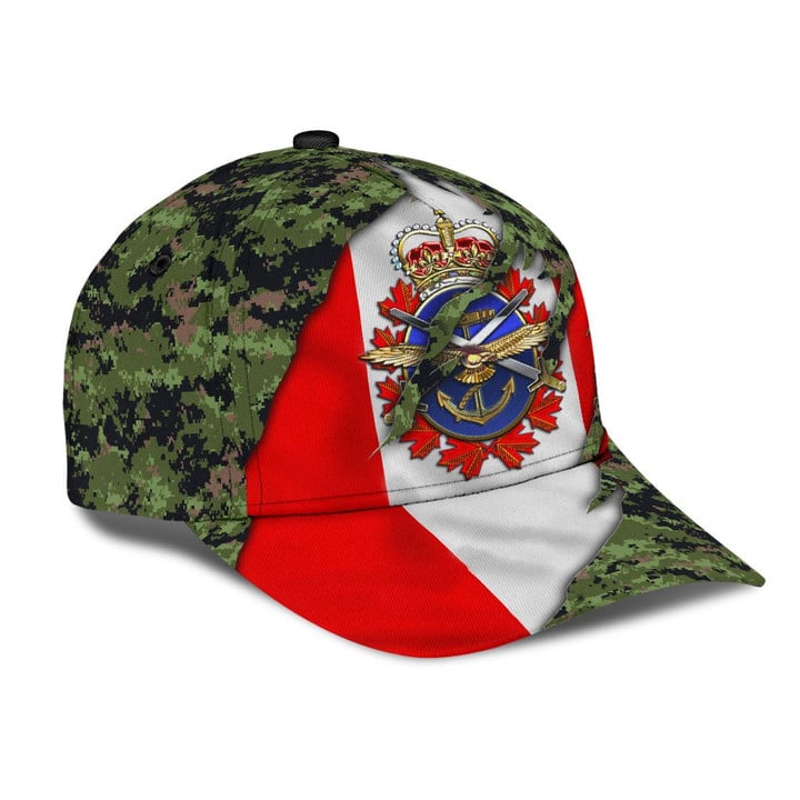 Canadian Veteran Armed Forces 3D Cap & Hat, 3D Baseball Cap, Classic Cap
