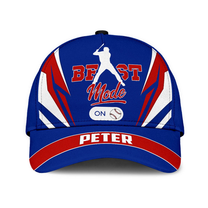 Personalized Beast Mode Baseball All Over Printed 3D Cap & Hat, Classic Cap, 3D Baseball Cap