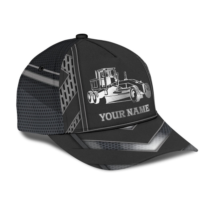 Personalized Excavator Heavy Equipment Black 3D Cap & Hat, Classic Cap, 3D Baseball Cap
