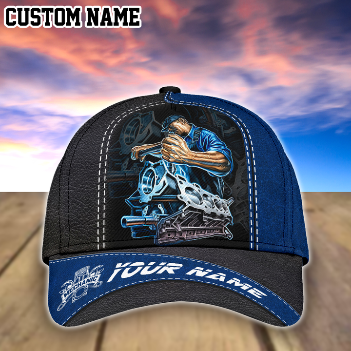 Customized Name Mechanic 3D Cap & Hat, 3D Baseball Cap, Classic Cap