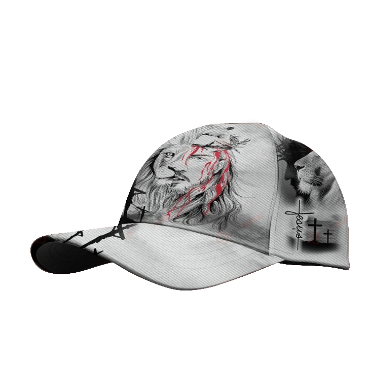 Lion And Jesus Christ God 3D Cap & Hat, 3D Baseball Cap, Classic Cap
