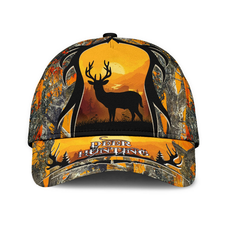 Deer Hunting Sunset 3D Cap & Hat, Classic Cap, 3D Baseball Cap