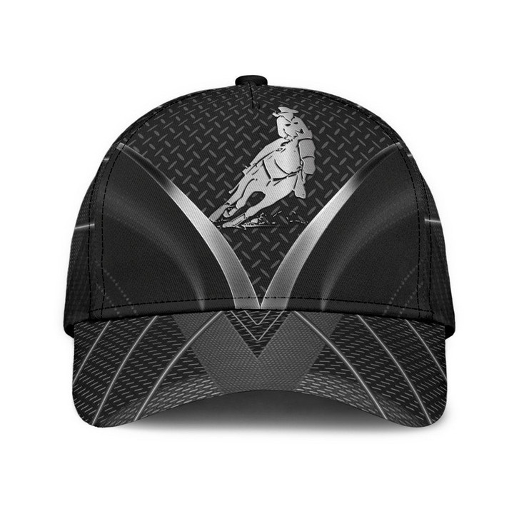 Rodeo Classic Barrel Racing Metal Pattern 3D Cap & Hat, Classic Cap, 3D Baseball Cap