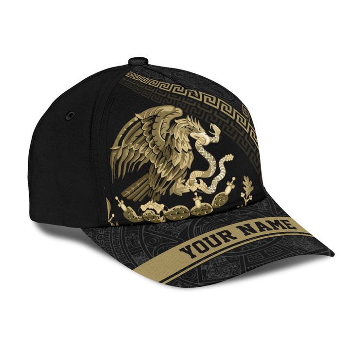 Personalized Mexico Aztec Gold 3D Cap & Hat, Classic Cap, 3D Baseball Cap