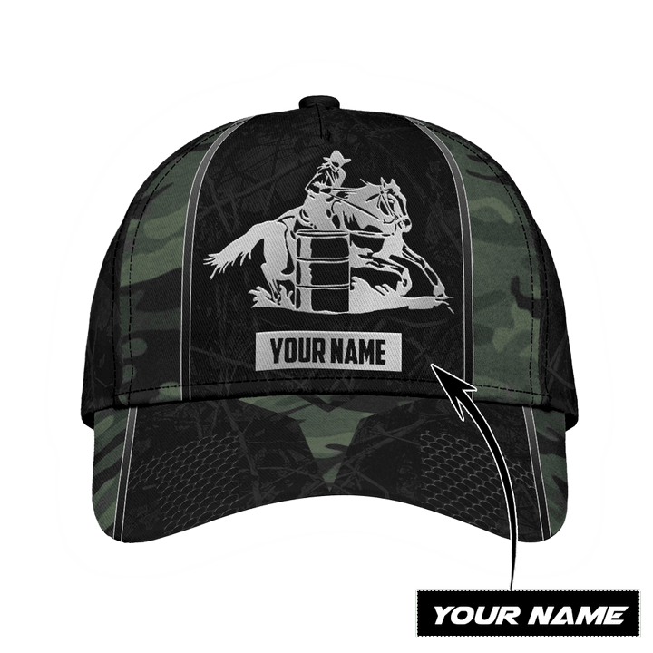 Personalized Rodeo Green Camo 3D Cap & Hat, Classic Cap, 3D Baseball Cap