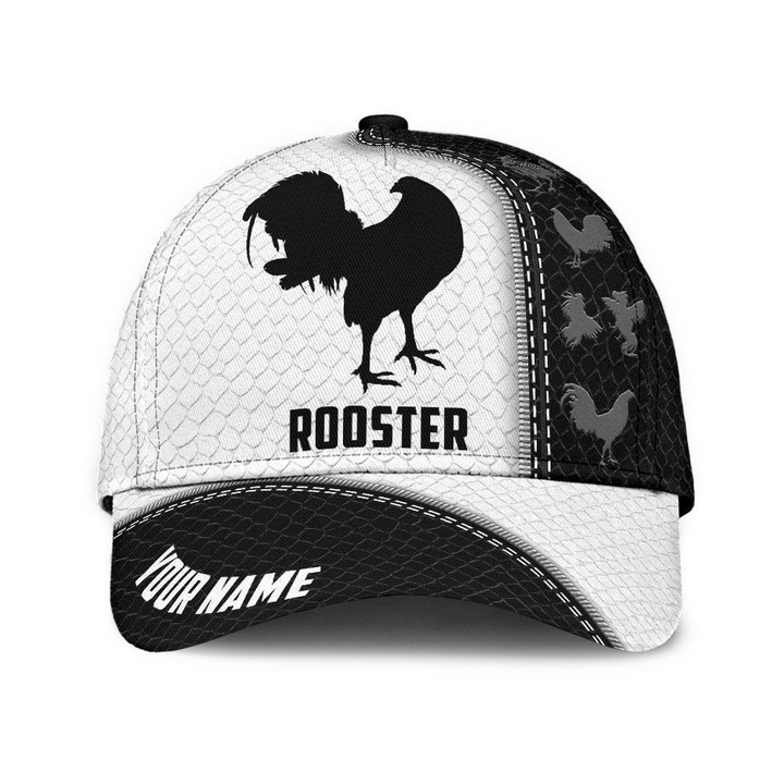 Personalized Rooster Basic 3D Cap & Hat, 3D Baseball Cap, Classic Cap
