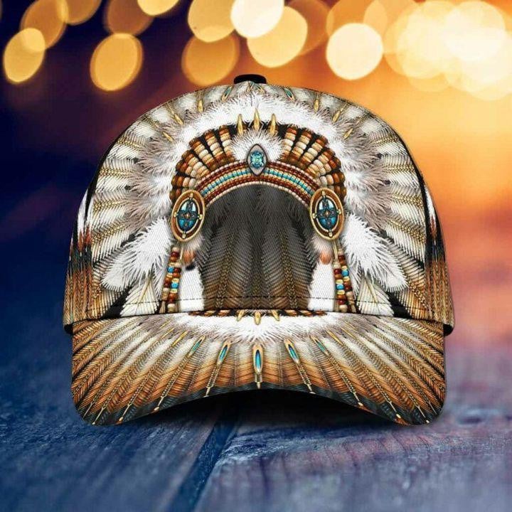 Native American Indian Headdress 3D Cap & Hat, Classic Cap, 3D Baseball Cap