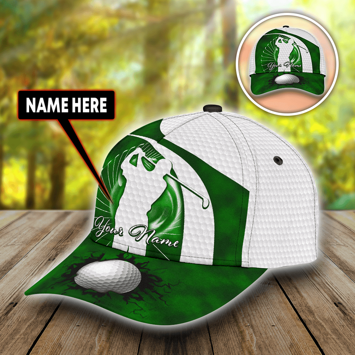 Personalized Golf Green Color 3D Cap & Hat, Classic Cap, 3D Baseball Cap