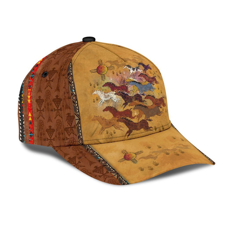 Native American Horse 3D Cap & Hat, Classic Cap, 3D Baseball Cap
