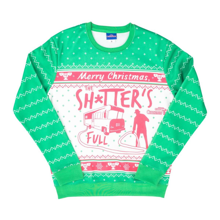 National Lampoons Christmas Vacation Shitters Full For Unisex Ugly Christmas Sweater, All Over Print Sweatshirt