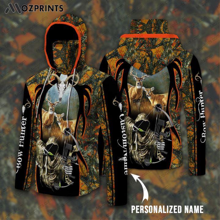 Personalized Name Deer Hunting 3d All Over Printed Hoodie With Gaiter