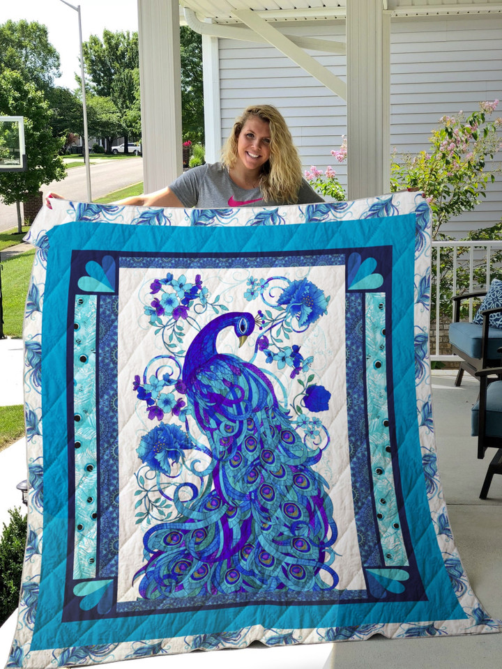 Beautiful Peacock Quilt Blanket Great Customized Gifts For Birthday Christmas Thanksgiving Perfect Gifts For Peacock Lover