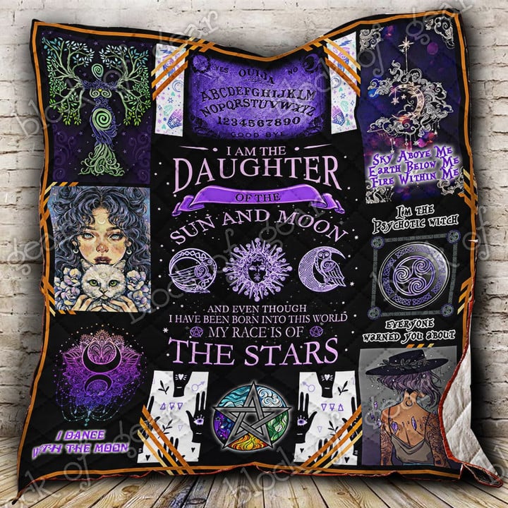 Wicca I Dance With The Moon Quilt Blanket Great Customized Gifts For Birthday Christmas Thanksgiving Perfect Gifts For Wicca Lover