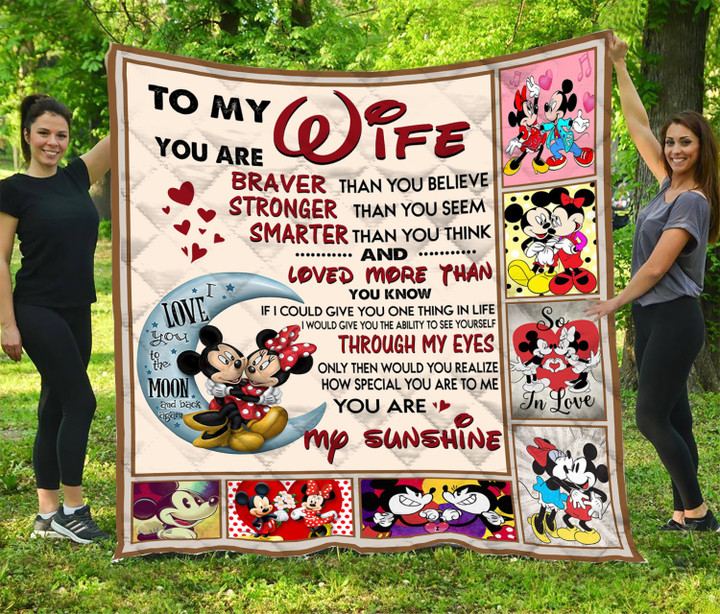 Mickey Mouse – To My Wife Quilt Blanket