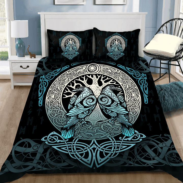 Viking Crows And Tree Bed Sheets Spread Duvet Cover Bedding Sets