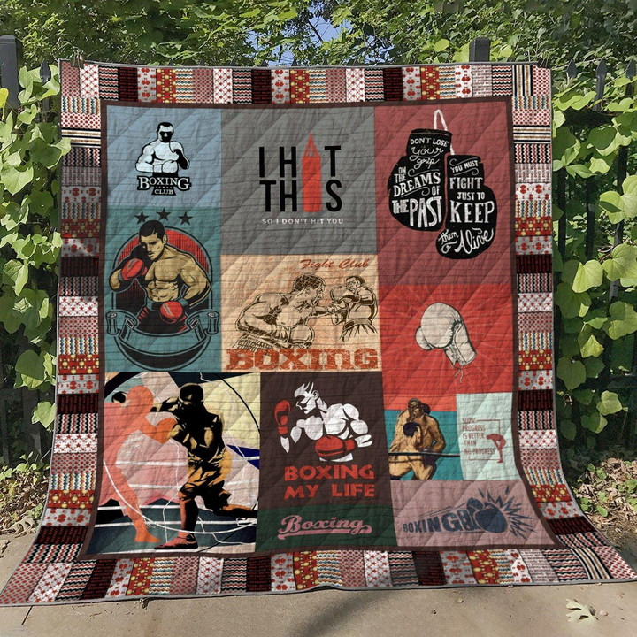 Boxing My Life Quilt Blanket Great Customized Gifts For Birthday Christmas Thanksgiving Perfect Gifts For Boxing Lover