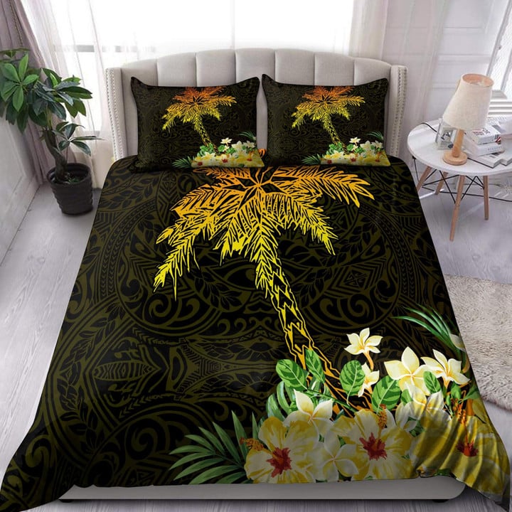Coconut Tree Polynesian Hawaii Decorated Duvet Cover Bedding Set