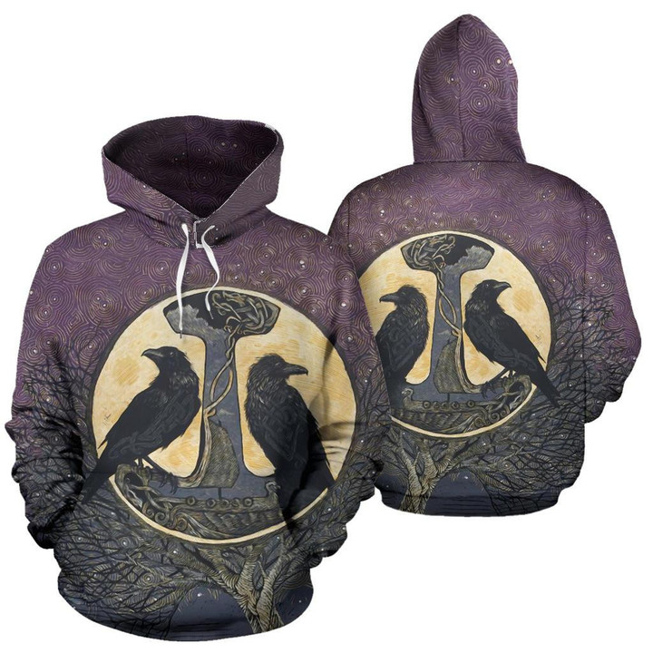 Viking Raven Of Odin Tree Of Life For Unisex 3D All Over Print Hoodie, Or Zip-up Hoodie