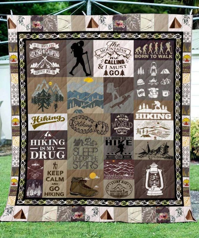 Hiking Is My Drug Quilt Blanket Great Customized Blanket Gifts For Birthday Christmas Thanksgiving