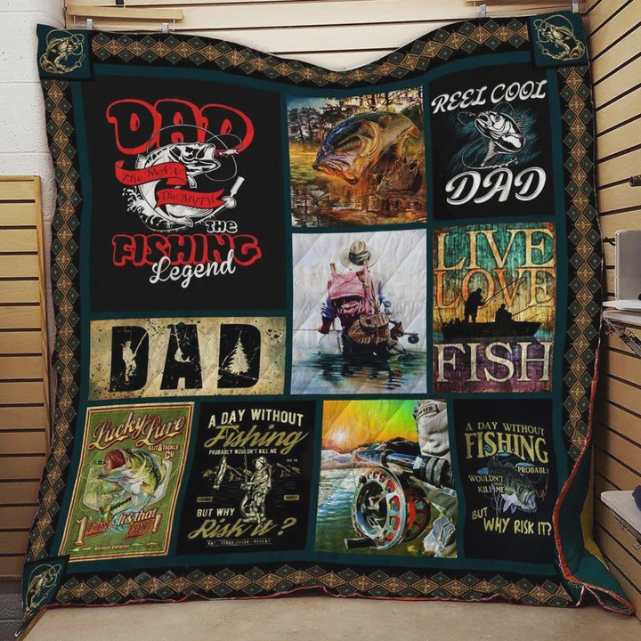 Fishing Legend Live Love Fish Quilt Blanket Great Customized Blanket Gifts For Birthday Christmas Thanksgiving