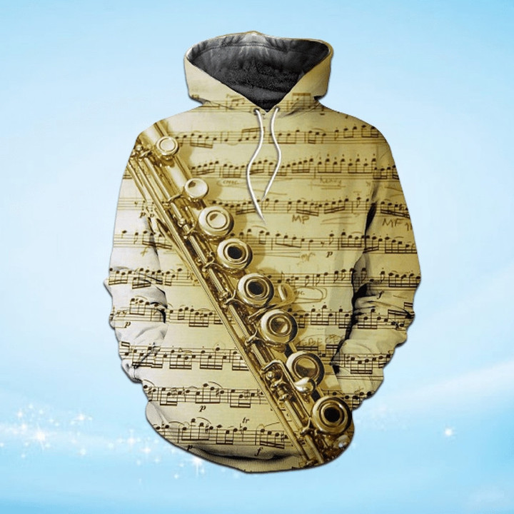 Saxophone Love Song Gift For Sax Player 3D All Over Print Hoodie, Zip-up Hoodie
