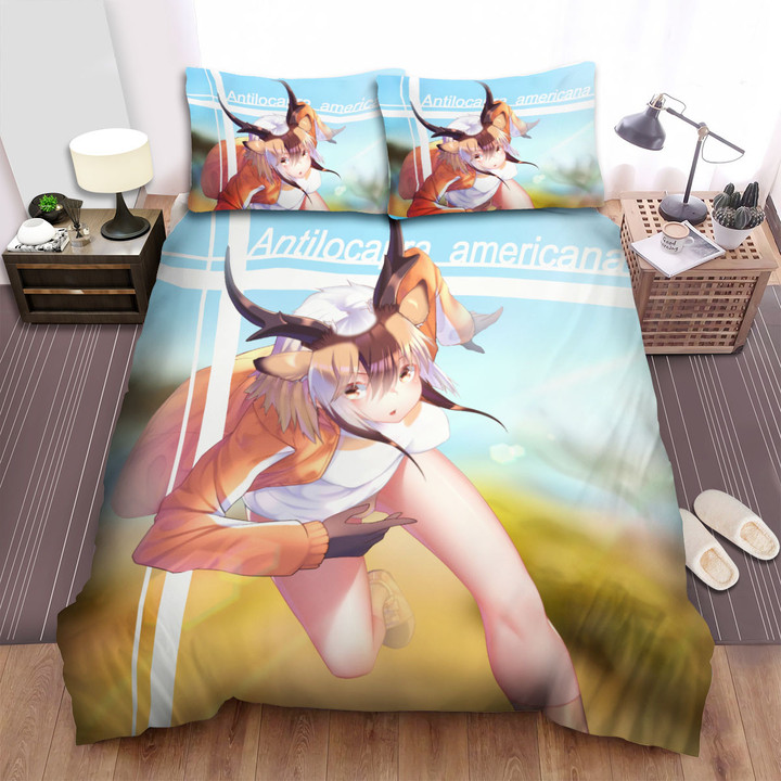 Kemono Friends Pronghorn Digital Illustration Bed Sheets Spread Duvet Cover Bedding Sets