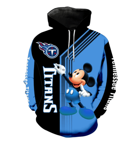 Tennessee Titans Mouse 3D All Over Print Hoodie, Zip-up Hoodie