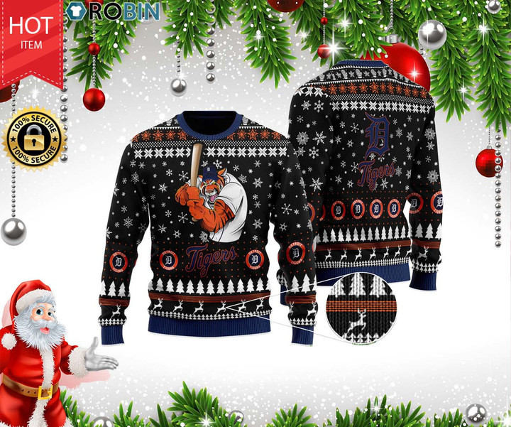 Detroit Tigers Ugly Christmas Sweater, All Over Print Sweatshirt