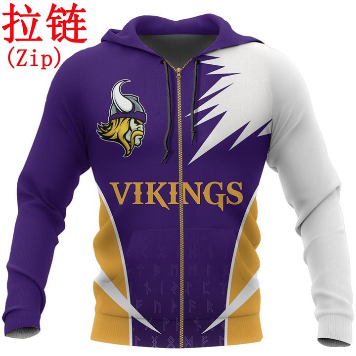 Viking Odin Style For Unisex 3D All Over Print Hoodie, Zip-Up Hoodie